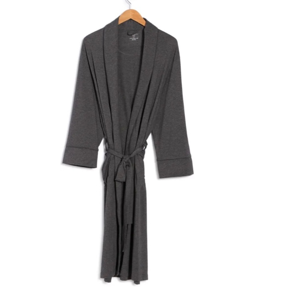 DANIEL BUCHLER Heathered Shawl Collar Wrap Robe